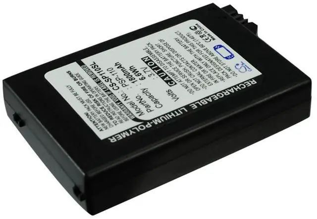 Alt view image 2 of 5 - Cameron Sino Battery for PSP-1000, PSP-1000G1, PSP-1000G1W, PSP-1000K, PSP-1000KCW, PSP-1001, PSP-1004, PSP-1006 PN: PSP-110 1800mAh / 6.66Wh