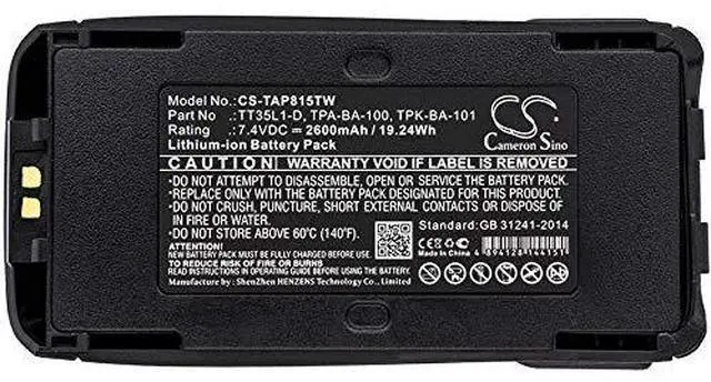 Alt view image 5 of 5 - FYIOGXG Cameron Sino Battery for Tait TP8100, TP8110, TP8115, TP8120, TP8135, TP8140, TP9300, TP9400 PN:Tait T03-00011-CAAA, TPA-BA-100, TPK-BA-100, TPK-BA-101, TT35L1-D 2600mAh