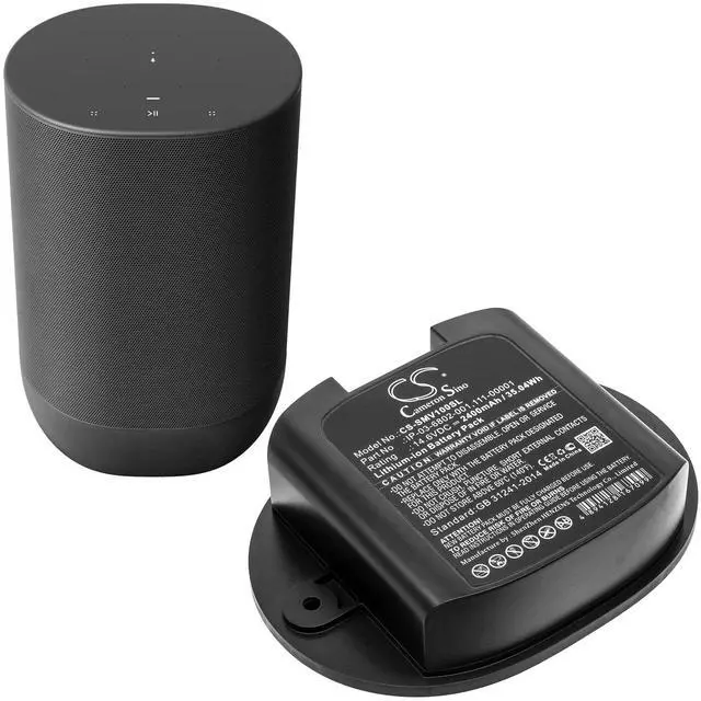 Alt view image 6 of 6 - FYIOGXG Cameron Sino Battery for Sonos Move, MOVE1US1 PN:Sonos 111-00001, IP-03-6802-001 2400mAh / 35.04Wh