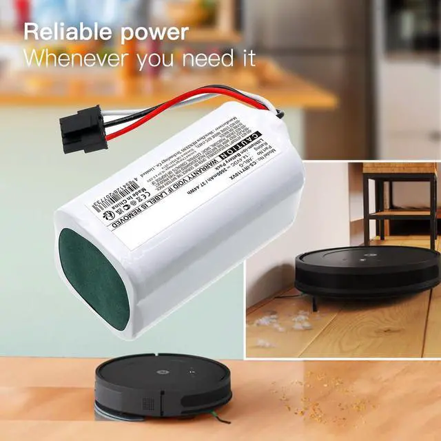 Alt view image 7 of 7 - Cameron Sino Battery for iRobot Roomba Combo Essential, Roomba Combo Essential Vacuum , Y011040 PN:iRobot ABL-G 2600mAh / 37.44Wh