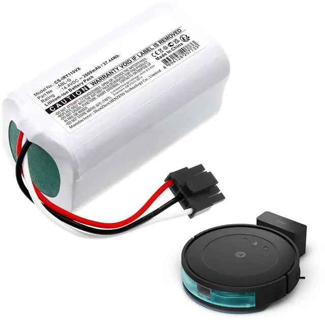 Alt view image 2 of 7 - Cameron Sino Battery for iRobot Roomba Combo Essential, Roomba Combo Essential Vacuum , Y011040 PN:iRobot ABL-G 2600mAh / 37.44Wh