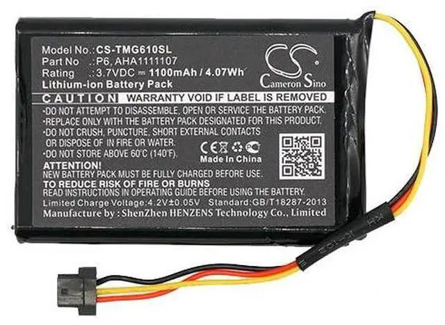 Alt view image 5 of 5 - 1100mAh Replace Battery for TomTom 4FA60, Go 610, Go Essential PN:TomTom AHA1111107, P6