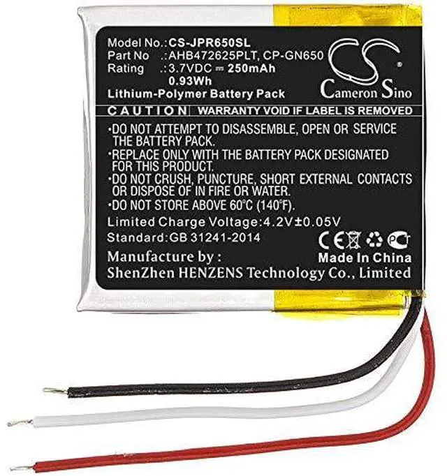 Alt view image 3 of 4 - 250mAh / 0.93Wh Battery for Jabra Evolve 65, Evolve 80 PN:Jabra AHB472625PLT, AHB682828PS, CP-GN650