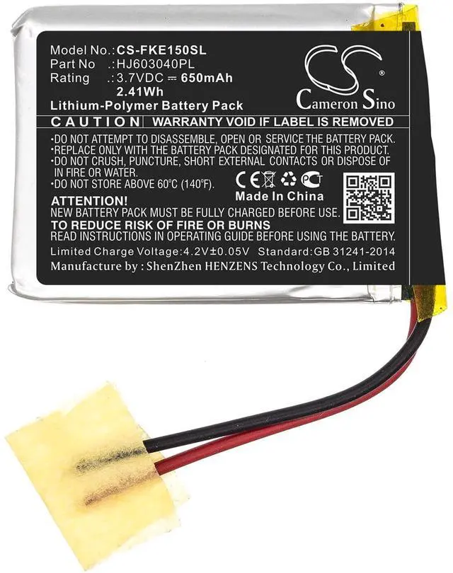 Alt view image 2 of 5 - Cameron Sino Battery for Fluke 15B, 17B PN:Fluke HJ603040PL 650mAh / 2.41Wh