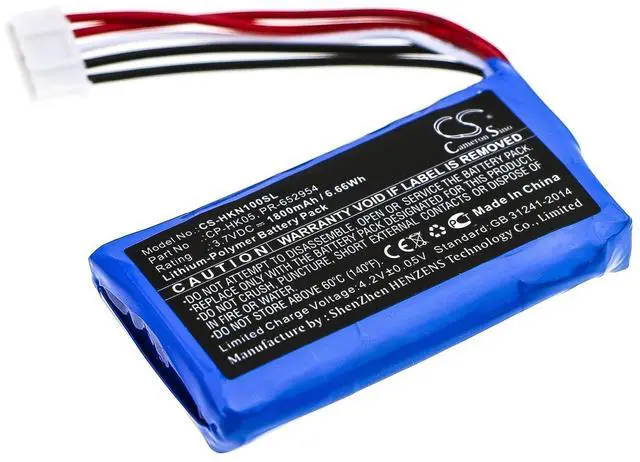 Alt view image 4 of 6 - Cameron Sino Battery for Harman/Kardon One PN:Harman/Kardon CP-HK05, PR-652954 1800mAh / 6.66Wh