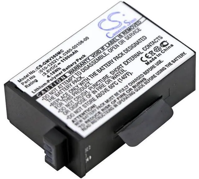 Main image of 1100mAh / 4.18Wh Replacement Battery for Garmin Virb 360 PN:Garmin 010-12521-40, 360-00106-00, 361-00106-00