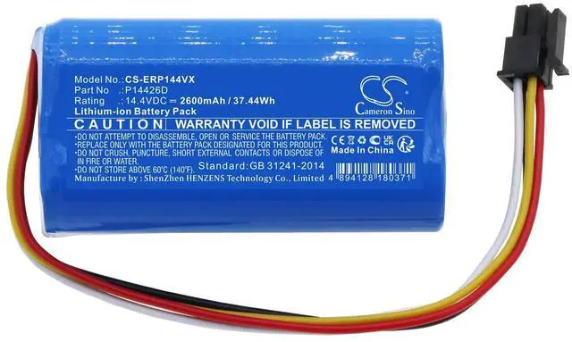 Alt view image 3 of 5 - 2600mAh / 37.44Wh Battery for Groove Robot Vacuum PN: P14426D