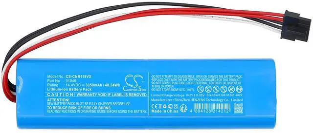 Alt view image 3 of 5 - Battery for Conga 11090, Conga 11090 Spin Revolution Ho, Rockstar Deepclean, Rockstar Deepclean Essential, Rockstar Deepclean Max PN: 91046 3350mAh / 48.24Wh