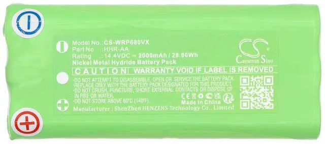 Alt view image 3 of 3 - Replacement Battery for Whirlpool L68M PN:Whirlpool HHR-AA 2000mAh / 28.80Wh