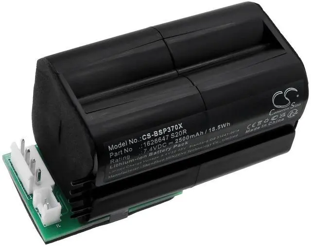 Main image of Cameron Sino Battery for Bissell 3180+, 3181+, 3182+, 3183+, 3706, P3000, P3812, Pet Stain Eraser Duo PN:Bissell 1626647 S20R, 1628158, 1629257, 1629258, 23083, CBAK2.0 2500mAh / 18.5Wh