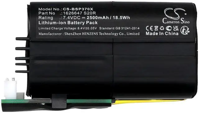 Alt view image 5 of 5 - Cameron Sino Battery for Bissell 3180+, 3181+, 3182+, 3183+, 3706, P3000, P3812, Pet Stain Eraser Duo PN:Bissell 1626647 S20R, 1628158, 1629257, 1629258, 23083, CBAK2.0 2500mAh / 18.5Wh