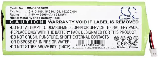 Alt view image 3 of 5 - Cameron Sino Battery for Ozroll ODS Controller, Smart Drive Smart Control 10 PN:Ozroll 15.200.001, 15.910.185, 15.910.195 2000mAh / 28.80Wh