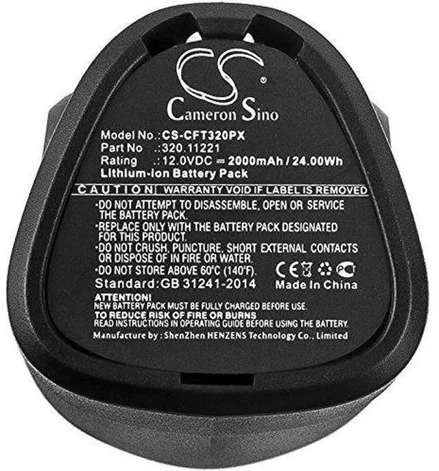 Alt view image 3 of 3 - 12.0V CS Battery for Craftsman 11221, 9-11221, Nextec PN:Craftsman 320.11221 2000mAh / 24.00Wh