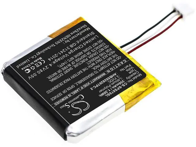 Alt view image 2 of 5 - Replacement Battery for GSP 350, GSP 500, GSP 670 PN: AHB552826TPC-2 350mAh / 1.30Wh
