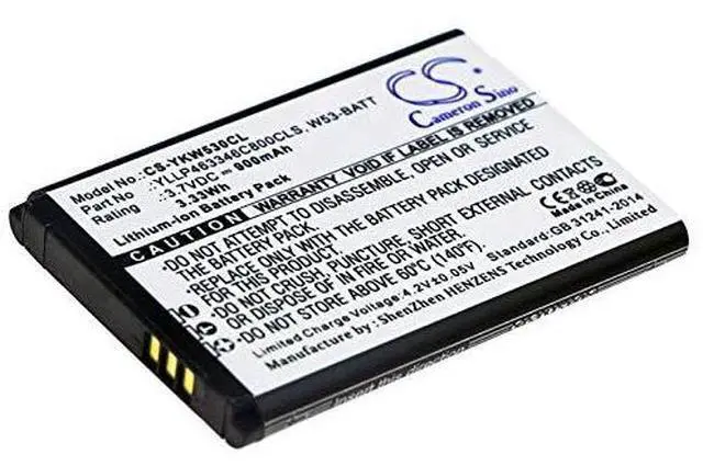 Alt view image 3 of 6 - Cameron Sino Battery for Yealink W53, W53h, W53P, W73, W73H, W73P PN:Yealink W53-BATT, YLLP463346C800CLS, YLLP523446C1010CTM 900mAh / 3.33Wh