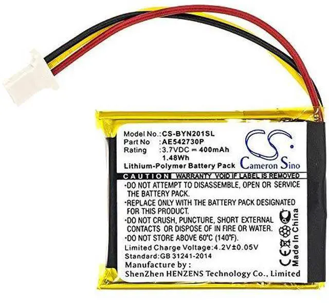 Alt view image 3 of 5 - CS Battery for Bushnell 368224, Neo Ghost, Neo Ghost 2015 PN:Bushnell AE542730P 400mAh / 1.48Wh