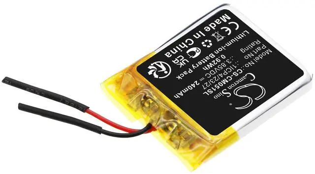 Alt view image 2 of 4 - Battery for Custom Battery Pack 1ICP4/23/27 240mAh / 0.92Wh