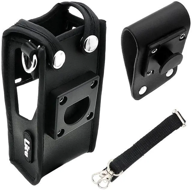Alt view image 3 of 7 - Two-Way Radio Case Leather Case with 3" Fixed Loop D-Ring for Kenwood NX220, NX320