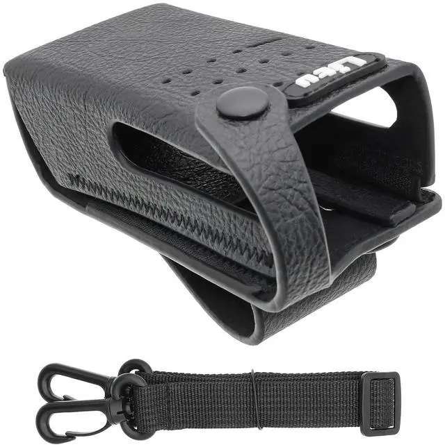 Alt view image 4 of 7 - Two-Way Radio Case Leather Case with 3" Fixed Loop D-Ring for Motorola DP2400, DP2400e PN:Motorola PMLN5864, PMLN5864A