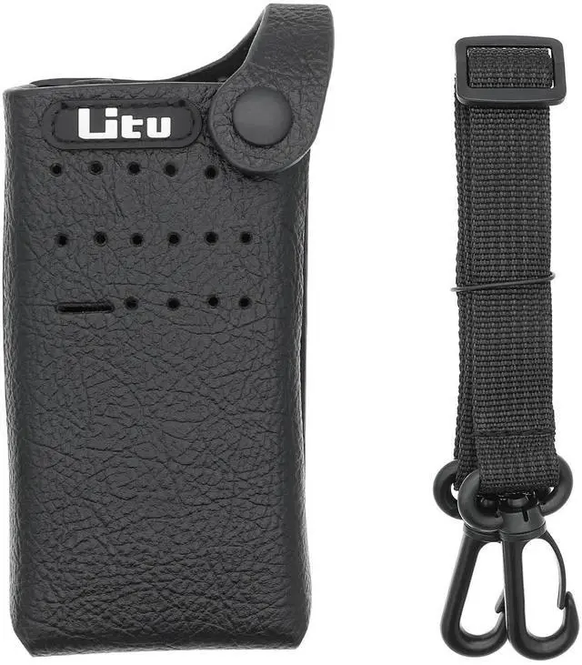 Alt view image 7 of 7 - Two-Way Radio Case Leather Case with 3" Fixed Loop D-Ring for Motorola DP2400, DP2400e PN:Motorola PMLN5864, PMLN5864A