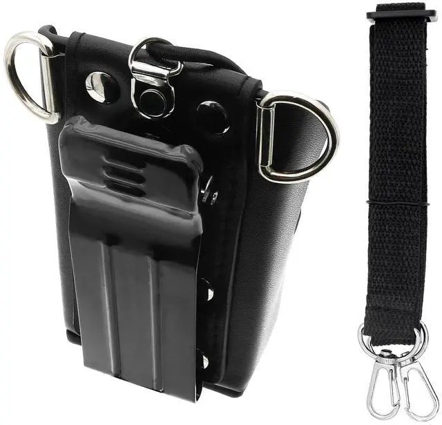 Alt view image 3 of 5 - Two-Way Radio Case Leather Case with 3" Fixed Loop D-Ring for Motorola EX500, EX600-XLS, GP328 Plus, GP338 Plus, GP344, GP388