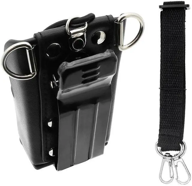 Alt view image 4 of 5 - Two-Way Radio Case Leather Case with 3" Fixed Loop D-Ring for Motorola EX500, EX600-XLS, GP328 Plus, GP338 Plus, GP344, GP388