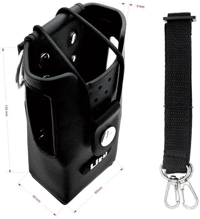 Main image of Two-Way Radio Case Leather Case with 3" Fixed Loop D-Ring for Motorola GP3188 XIR, GP3688, P3688