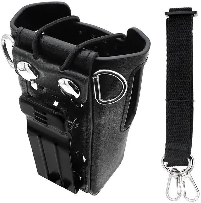 Alt view image 4 of 5 - Two-Way Radio Case Leather Case with 3" Fixed Loop D-Ring for Motorola GP3188 XIR, GP3688, P3688