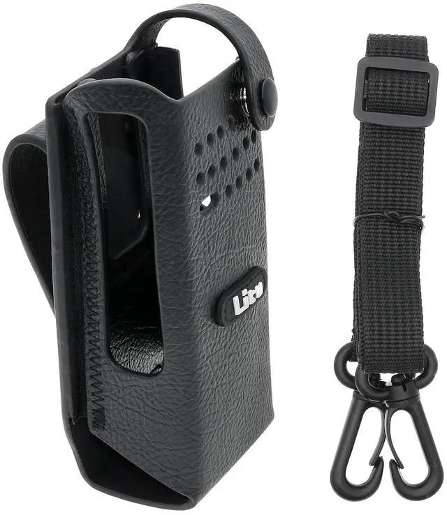 Alt view image 5 of 5 - Two-Way Radio Case Leather Case with 3" Fixed Loop D-Ring for Motorola DP4401e, DP4400e, XPR 7000, XPR 7550, XPR7380, XPR7350, XPR7580, XPR 7350