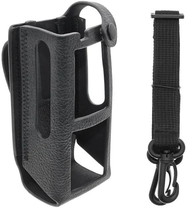 Alt view image 6 of 7 - Two-Way Radio Case Leather Case with 3" Fixed Loop D-Ring for Motorola R7 PN:Motorola PMLN8299, PMLN8299A