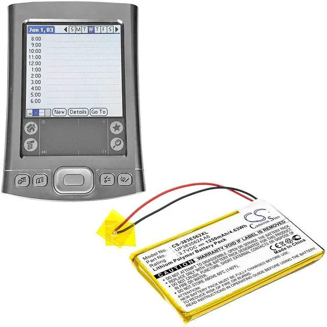 Alt view image 5 of 5 - Cameron Sino Battery for Palm Tungsten E PN:Palm UP383562A A6 1250mAh / 4.63Wh