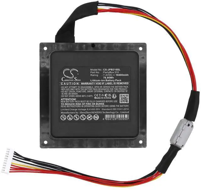 Alt view image 3 of 5 - Cameron Sino Battery for JBL PartyBox 310 PN:JBL GSP-2S4P-PB350A, GSP-2S4P-PB350B 10400mAh / 76.96Wh