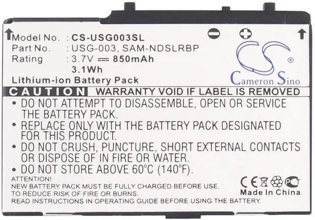Alt view image 4 of 4 - Cameron Sino Battery for Nintendo DS, DS Lite PN:Nintendo C/USG-A-BP-EUR, SAM-NDSLRBP, USG-001, USG-003 850mAh/3.1Wh