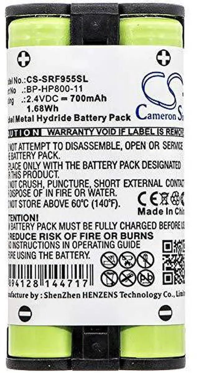 Alt view image 3 of 3 - Replacement Battery for Sony MDR-RF995, MDR-RF995RK, WH-RF400 PN:Sony BP-HP800-11 700mAh / 1.68Wh