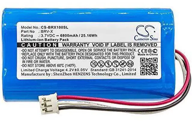 Main image of Cameron Sino Battery for Braven BRV-X, BRVXBBB PN:Braven BRV-X 6800mAh / 25.16Wh