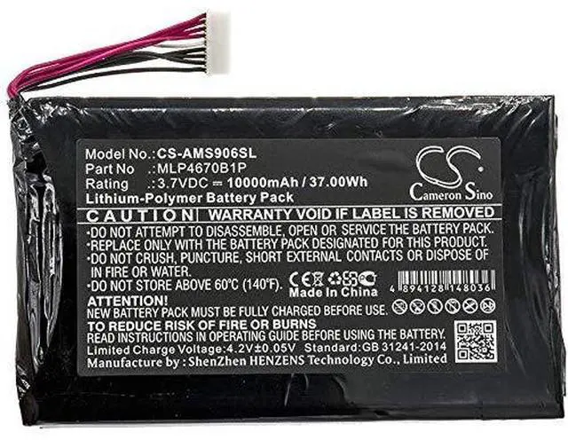 Alt view image 3 of 4 - CS Battery for Maxisys MS906BT, Maxisys MS906TS, MS906BT, MS906S, MS906TS PN: MLP4670B1P 10000mAh / 37.00Wh