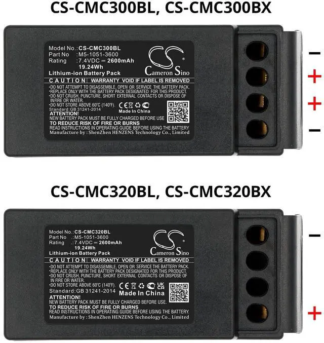 Alt view image 5 of 5 - 3400mAh / 25.16Wh Replacement Battery for Cavotec M9-1051-3600 EX, MC-3, MC-3000 PN:Cavotec M5-1051-3600