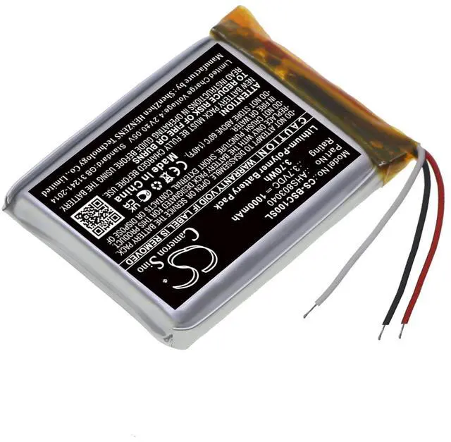 Alt view image 2 of 4 - Cameron Sino Battery for BOSE SoundWear Companion PN:BOSE AHS803040 1000mAh / 3.70Wh