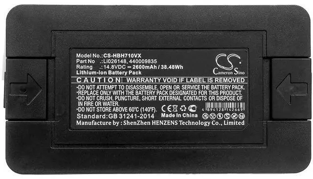 Alt view image 3 of 5 - 2600mAh / 38.48Wh Replacement Battery for Hoover BH71000, Quest 1000 PN:Hoover 440009835, Li026148