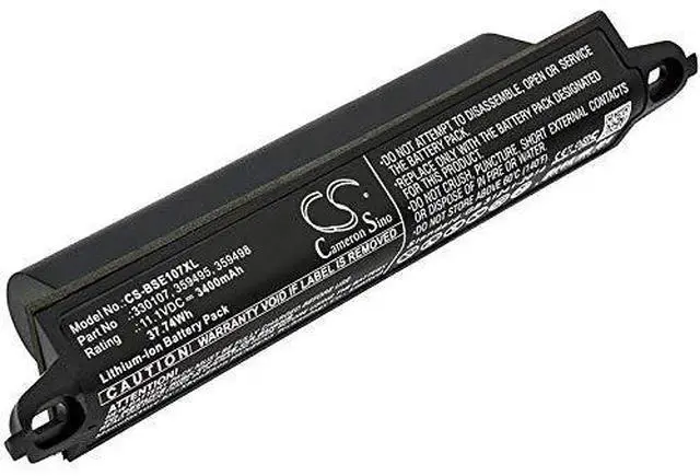 Main image of 3400mAh / 37.74Wh Replacement Battery for BOSE 404600, Soundlink, Soundlink 2, SoundLink 3, Soundlink II, SoundTouch 20 PN:BOSE 330105, 330105A, 330107, 330107A, 359495, 359498