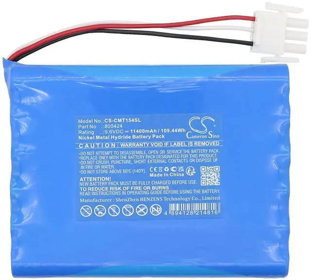 Alt view image 3 of 5 - Battery for Climet CI-150t, CI-152x, CI-153, CI-154, CI-155, CI-156, CI-450, CI-450 Portable Particle Count, CI-454 Portable Particle Count, CI-750t PN:Climet 800424 11400mAh / 109.44Wh