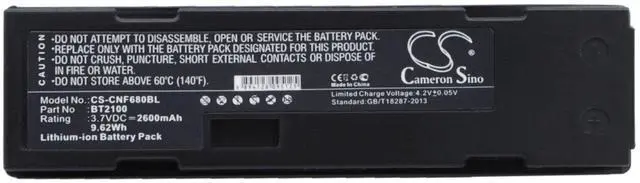 Main image of Cameron Sino Battery for CINO 680BT, F680BT, F780BT, Cognex DataMan 8500 DataMan 8100 DataMan 9500 Dataman 8000 PN:CINO BT2100 2600mAh / 9.62Wh