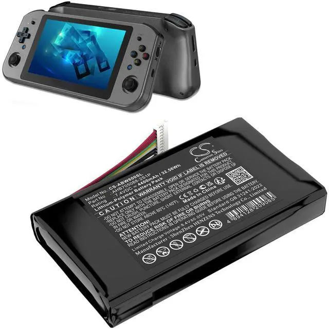 Alt view image 3 of 7 - Battery for Anbernic Win600 3020E 3050E 5.94" Mini PN:Anbernic AHB705088-2S1P 4400mAh / 32.56Wh