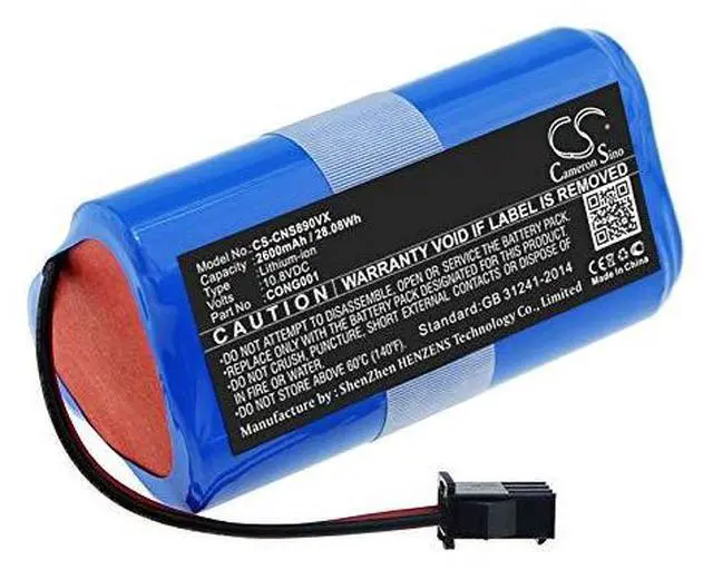 Main image of Cameron Sino Battery for CECOTEC CONGA 890 Slim, CONGA Slim, CONGA Slim 890, CONGA Slim 890 Wet, CONGA Slim Wet, CONGA Wet PN:CECOTEC CONG0001 2600mAh