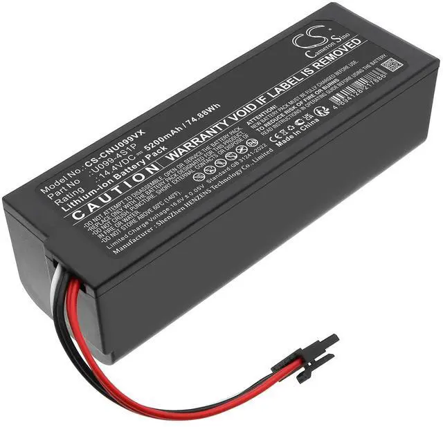 Main image of Battery for CECOTEC Conga 8090, Conga 8090 Ultra, Conga 8090 Ultra T, Conga 8090 Ultra X, Conga 9090, Conga 9090 Ai PN:CECOTEC U099-4S1P, U099-4S2P 5200mAh / 74.88Wh