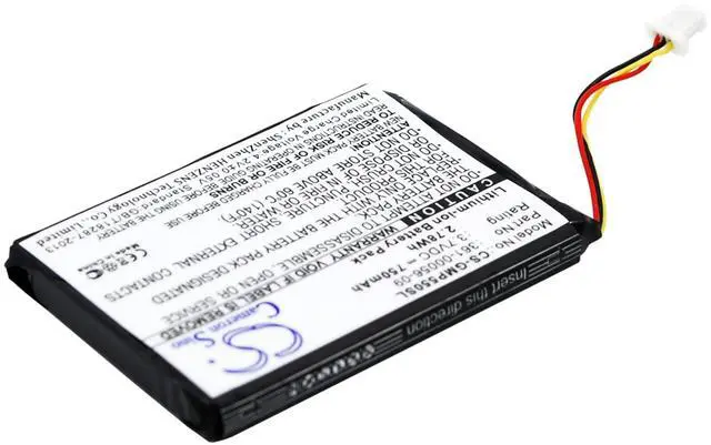 Alt view image 3 of 6 - Cameron Sino Battery for Garmin 010-11925-10, Drive 60, Drive 61, Pro 70 dog training, Pro 70 Receiver, PT 10, PT 5, Sport Pro Transmitter, TB 10 750mAh