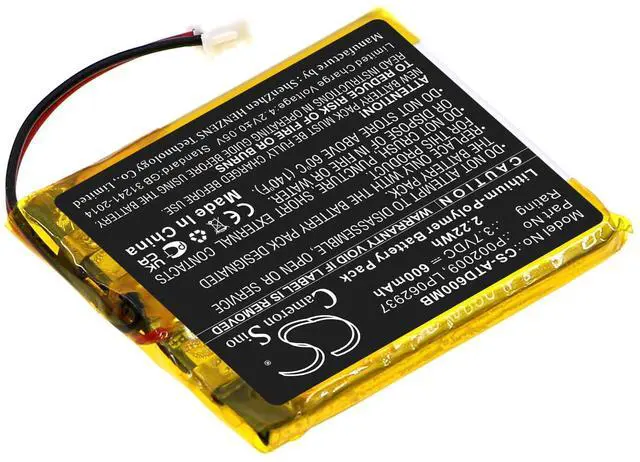 Alt view image 2 of 5 - Cameron Sino Battery for Alecto DBX-60 PN:Alecto LP062937, P002009 600mAh / 2.22Wh