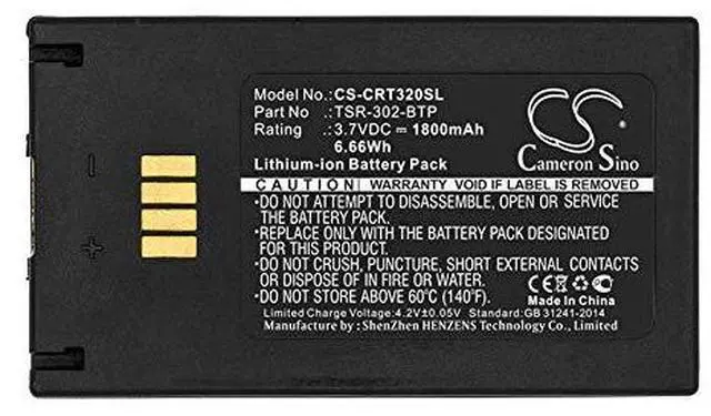 Alt view image 3 of 3 - Cameron Sino Battery for Crestron TSR-302, TSR-302 Handheld Touch Screen PN:Crestron TSR-302-BTP 1800mAh / 6.66Wh