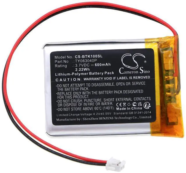 Alt view image 3 of 5 - Cameron Sino Battery for BLAUPUNKT BADRADIO SRB 10, SRB 10 PN:BLAUPUNKT TY063040P 600mAh / 2.22Wh