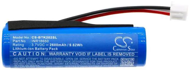Alt view image 3 of 4 - Cameron Sino Battery for BLAUPUNKT BLUETOOTH LAUTSPRECHER, BT 202, BT 202 BK, BT202, BT202BK PN:BLAUPUNKT INR18650 2600mAh / 9.62Wh